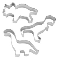 APPETITO STAINLESS STEEL COOKIE CUTTERS SET 3 - DINOSAUR