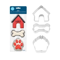 APPETITO STAINLESS STEEL COOKIE CUTTERS SET 3 - DOG