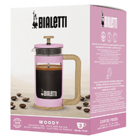 BIALETTI WOODY COFFEE PRESS 350ml - PINK