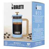 BIALETTI WOODY COFFEE PRESS 350ml - BLUE