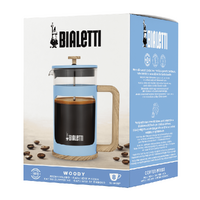 BIALETTI WOODY COFFEE PRESS 1 LITRE - BLUE