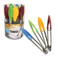 APPETITO MINI STAINLESS STEEL TONG WITH SILICONE HEAD 18cm - SET 4