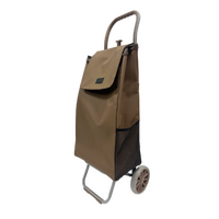 SACHI COSMO WEATHERPROOF SHOPPING TROLLEY WITH WHEELS 38L - TAN