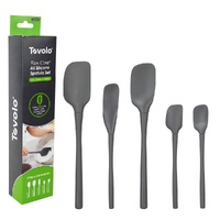 TOVOLO FLEX CORE SILICONE SPATULA 5 PIECE SET - CHARCOAL