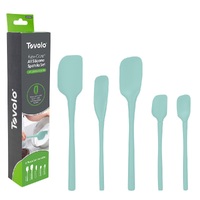 TOVOLO FLEX CORE SILICONE SPATULA 5 PIECE SET - LIGHT AQUA