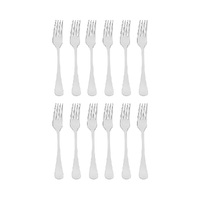 TABLEKRAFT ELITE STAINLESS STEEL DESSERT FORKS - SET 12