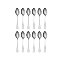 TABLEKRAFT ELITE STAINLESS STEEL DESSERT SPOONS - SET 12