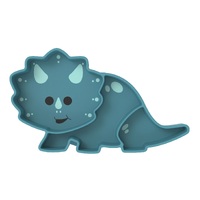 MELII LUXE SILICONE SUCTION DIVIDED PLATE - DINOSAUR