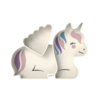 MELII LUXE SILICONE SUCTION DIVIDED PLATE - UNICORN