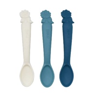 MELII LUXE SILICONE SPOONS PACK 3 - DINOSAUR