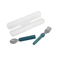 MELII LUXE DETACHABLE SPOON & FORK SET - BLUE