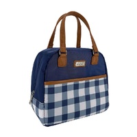 SACHI STYLE 237 INSULATED CALI LUNCHBAG - INDIGO GINGHAM