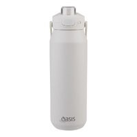 OASIS CAPRI STAINLESS STEEL CERAMIC LINED INSULATED DRINK BOTTLE 750ml - ALABASTER