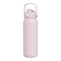 OASIS CAPRI STAINLESS STEEL CERAMIC LINED INSULATED DRINK BOTTLE 750ml - PINK LEMONADE