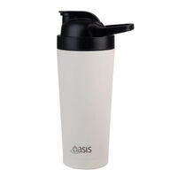 OASIS 700ml STAINLESS STEEL INSULATED PROTEIN SHAKER - ALABASTER