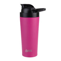 OASIS 700ml STAINLESS STEEL INSULATED PROTEIN SHAKER - FUCHSIA