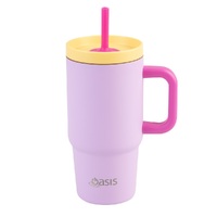 OASIS STAINLESS STEEL DOUBLE WALL JUNIOR 700ml TRAVEL TUMBLER - BUBBLEGUM PINK