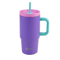 OASIS STAINLESS STEEL DOUBLE WALL JUNIOR 700ml TRAVEL TUMBLER - MERMAID PURPLE