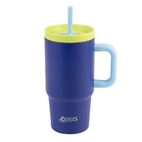 OASIS STAINLESS STEEL DOUBLE WALL JUNIOR 700ml TRAVEL TUMBLER - PEACOCK BLUE