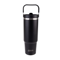 OASIS STAINLESS STEEL VOYAGER TUMBLER WITH HANDLE 900ml - BLACK