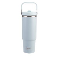 OASIS STAINLESS STEEL VOYAGER TUMBLER WITH HANDLE 900ml - SEA MIST