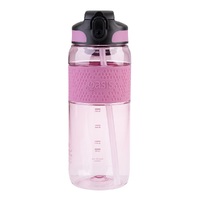 OASIS TRITAN SPORTS BOTTLE WITH SIPPER AND STRAW 800ml - PINK BERRY