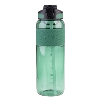 OASIS TRITAN SPORTS BOTTLE WITH SIPPER AND STRAW 1 LITRE - FOREST GREEN