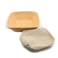 BRUNSWICK BAKERS BREAD BANNETON WITH LINING - SQUARE 25cm