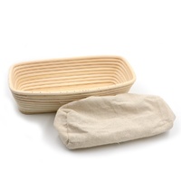 BRUNSWICK BAKERS BREAD BANNETON WITH LINING - RECTANGLE 30cm